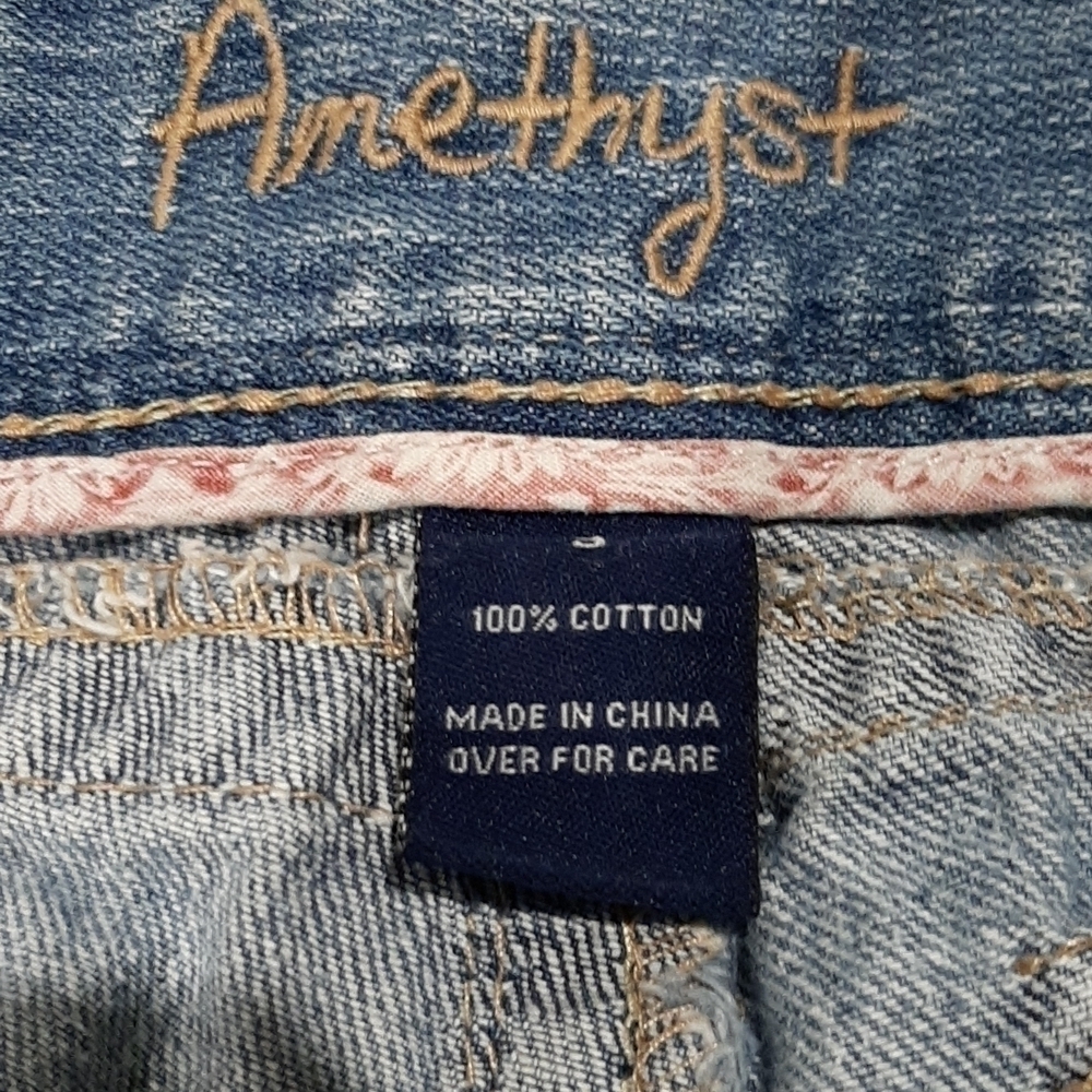 Distressed Jeans  Faded blue Bootcut Amethyst Size 9 - Picture 11 of 14